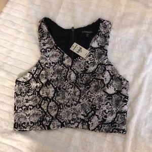 Sexy snake skin crop top from Express